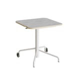 Höj- och sänkbart elevbord Smile 110, 650x650 mm, ljusgrå linoleum, vitt stativ