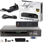 Leyf Récepteur Satellite PVR Fonction d'enregistrement numérique (HDTV, DVB-S/DVB-S2, HDMI, péritel, 2 Ports USB, Full HD 1080p) [Préprogrammé pour Astra, Hotbird et Tursat] + câble HDMI