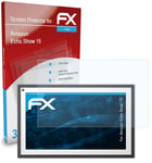 atFoliX 3x Screen Protection Film for Amazon Echo Show 15 Screen Protector clear