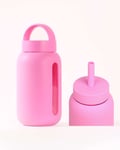 Drikkeflaske + Smoothie-lokk m/ sugerør - Rosa | BINK Mini