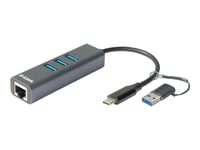 D-Link Dub-2332 - Nätverksadapter - Usb-C / Thunderbolt 3 - Gigabit Ethernet X 1