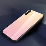 ECMQS Gradient Glass Phone Case Case For Huawei P Smart Z P20 Lite Mate30 Nova5i Honor 20 9x 20 Pro Y9 Colorful Cover Shell Huawei Y9 Prime Yelllow-Pink
