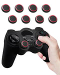 Fosmon Silicone Thumb Stick Analog Controller Grip Caps (8 pack / 4 Pair) Compatible with PS4, PS3, Wii U, Wii Nunchuck and Xbox 360 Gamepads Retail Packaging (Black/Red)