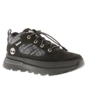 Timberland Boys Boots Bungee Lace Up Field Trekker Youth Walking Leather Blck - Black - Size UK 1.5