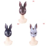 1pc Ball Mask Rabbit Half Face Party For Halloween Stage Pe A2