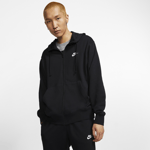 Nike Men's Full-zip Hoodie Sportswear Club Urheilu BLACK/BLACK/WHITE