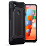 TERRAPIN, Compatible with Samsung Galaxy A11 Case, Double Layer Impact Resistant - Black