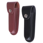 Folding Knife Sheath Holster Cowhide Leather Scabba Brown
