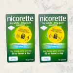 X2 NICORETTE ICY WHITE 2mg CHEWING GUM X 75 Pieces 11/2024