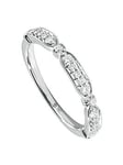 Created Brilliance Nova 9ct White Gold 0.20ct tw Lab Grown Diamond Eternity Band Ring, White Gold, Size L, Women