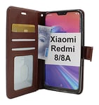 Crazy Horse Wallet Xiaomi Redmi 8/8A (Brun)