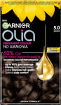 Olia Permanent Hair Dye, up to 100% Grey Hair Coverage, No Ammonia, 5.0 Brown