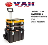 DEWALT DWST83411-1 TSTAK 2.0 Mobile Box Bundle Impact Water Resistant Heavy Duty