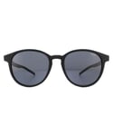 Hugo Boss by Round Mens Matte Black Grey Sunglasses - One Size