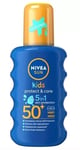 2X Nivea Sun Kids - SPRAY - Protect & Care SPF 50+ | 5in1 Protection - 200ml