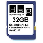 DSP Memory 4051557427532de Z 32GB Carte Mémoire Pour Canon PowerShot SX610HS