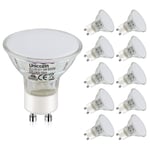 Unicozin GU10 LED Light Bulbs, 4W Equivalent to 50W Halogen Bulbs, 450LM, 6000K Cool White Light, GU10 Spotlight Bulb, 120° Beam Angle, Non-dimmable, Pack of 10