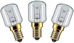 3 x Himalayan Salt Lamp Bulbs 15w E14 Screw in Pygmy Bulbs Fridge Appliance UK
