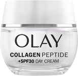 Olay Collagen Peptide Face Moisturiser Day Cream SPF 30, Skincare with Niacinami