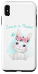 Coque pour iPhone XS Max Jesus is Risen – Christian Faith Girls & Women Easter Bunny