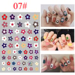 Hyuna Style Nail Stickers Colorful Flower Small Fresh 07
