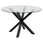 Urban Fusion Collection - Verdun Matbord 75x119x119 cm Klart glas/Svart
