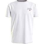 Tommy Hilfiger Cotton Tee Logo T-shirt Vit bomull Medium Herr