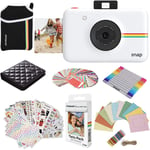 Polaroid Snap Instant Digital Camera (White) Protective Bundle with 20 Sheets Zink Paper