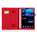 Lenovo Bernhoft Yoga Tablet 2 10.1 Läder Flip Fodral - Röd