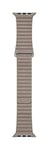 Apple Watch Bracelet en Cuir Gris Sable (44 mm) - Large
