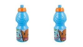 4836, Pack retour à l'école pokemon ; composé de 2 bouteilles d'eau 400 ml, produits réutilisables, sans BPA