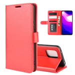 GLXC AYC For Xiaomi Mi Note 10 Lite 5g R64 Texture Single Horizontal Flip Protective Case with Holder & Card Slots & Wallet& Photo Frame(Black) (Color : Red)
