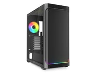 Sharkoon Ak4w Rgb Strip, Midi Tower, Pc, Svart, Atx, Micro Atx, Mini-Itx, Metall, Multi