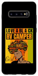 Galaxy S10+ Black Independence Day - Love a Black RV Camper Girl Case