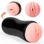 Manlig onani 20*7cm-510g Realistisk onanist, sexleksak för män, sexleksaker för vagina i silikon - svart