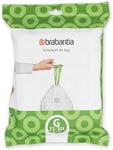Brabantia PerfectFit Bin Liners (Size G/23-30 Liter) Thick Plastic Trash Bags w