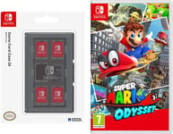 Super Mario Odyssey + HORI Switch Game Card Case - Black (Nintendo Switch)