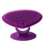 Poejetag Brosse de nettoyage pour téléphone portable - En silicone - Avec ventouse - Pour le nettoyage du visage - Violet