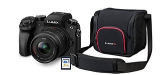 Panasonic Lumix G70KA Kit de démarrage 16 MP vidéo 4K écran Tactile 7,5 cm (3") WiFi, NFC (avec Carte SD 16 Go et Poche) Noir