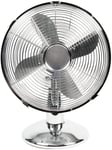 12" Metal Desk Fan 3 Speed Cool Home office Oscillating Standing Pedestal Fan