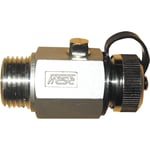 Nedre kran 1/2&quot; DN15 nippel/nippel m/ändhylsa SS rostfri