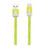 Cable Noodle 1m Pour "Samsung Galaxy S21" Chargeur Type C Android Universel - Jaune