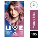 Schwarzkopf Live 2in1 Lightener+Twist Permanent Hair Dye, 105 Mauve Kiss