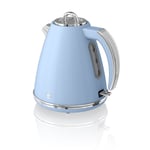 Swan SK19020BLN Retro Blue 1.5L 3000W Kettle 360" Rotational Base - Brand New