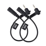 3.5mm TRS Female to 2.5mm Male Stereo Jack Microphone Audio Cable Adaptor compatible with Fujifilm X100V (2pcs 3.5mm Female to 2.5mm Male)
