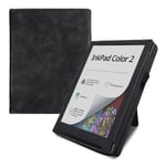 PocketBook InkPad Color 2 Origami Konstläder Fodral med Stativfunktion & Rem - Svart