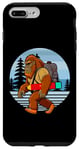 Coque pour iPhone 7 Plus/8 Plus Sac à dos amusant Bigfoot pour professeur de rentrée scolaire Sasquatch