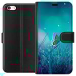 Apple iPhone 5 Svart Plånboksfodral Blå fjäril