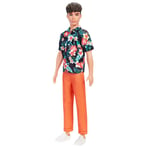 Barbie Ken Fashionistas Docka med blommig skjorta och oranga byxor