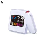 Led Digital Alarm Clock Time Projector Thermometer 3.7 Inch A White